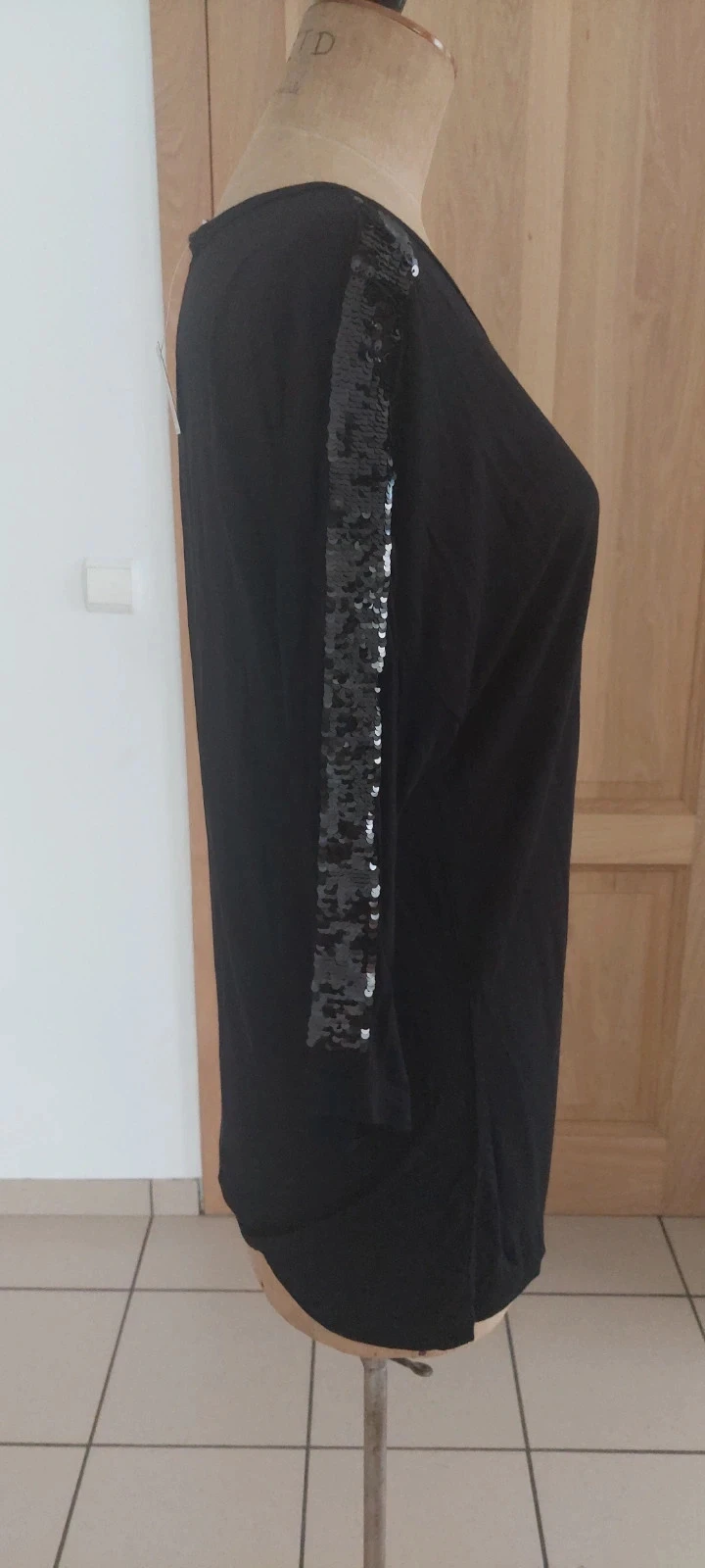 Tunique fluide True Spirit noire à sequins - Taille L – photo 2